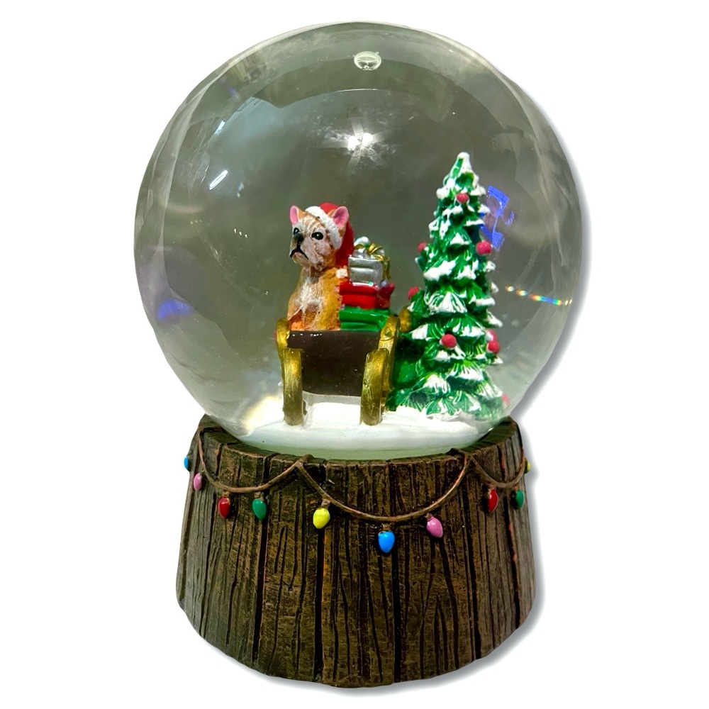 Musical Snow Globe ❅ Frenchie/Boston Terrier